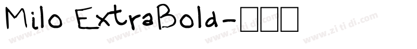 Milo ExtraBold字体转换
